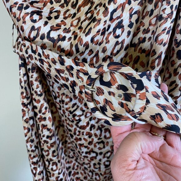 Lavish Alice One Shoulder Animal Print Belted Mini Dress - Picture 5 of 12